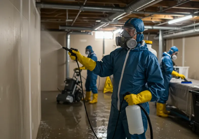 Basement Sanitization and Antimicrobial Treatment process in West Linn, OR